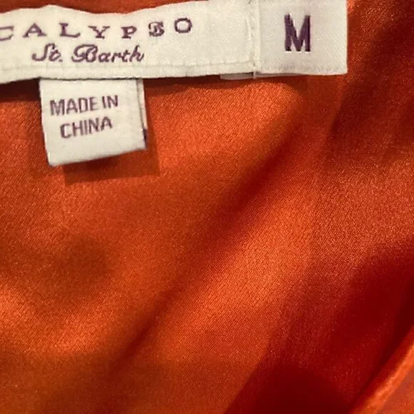 NWOT Calypso St. Barth 100% Silk Shift Dress Size M - Picture 4 of 8